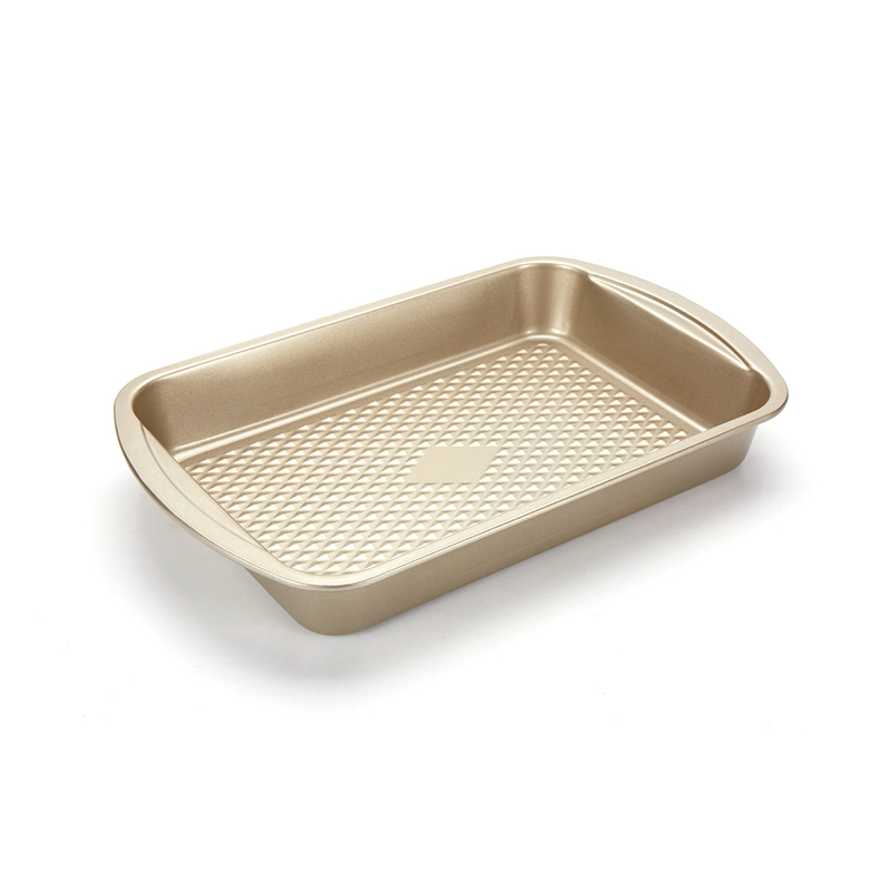 CH-6R3824L Molde rectangular dorado con base tipo diamante