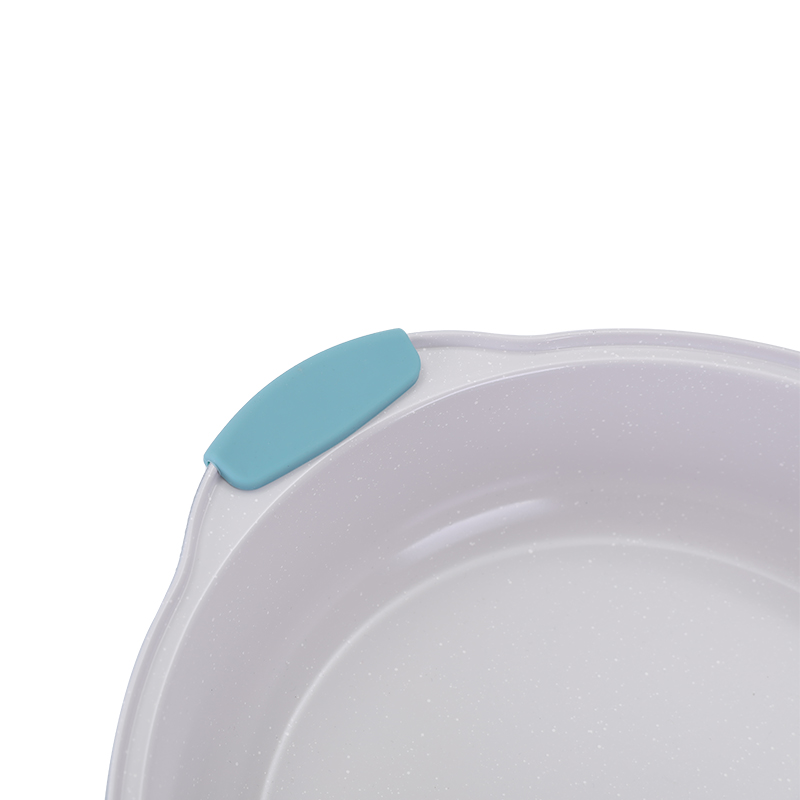 Molde redondo azul y blanco para pasteles