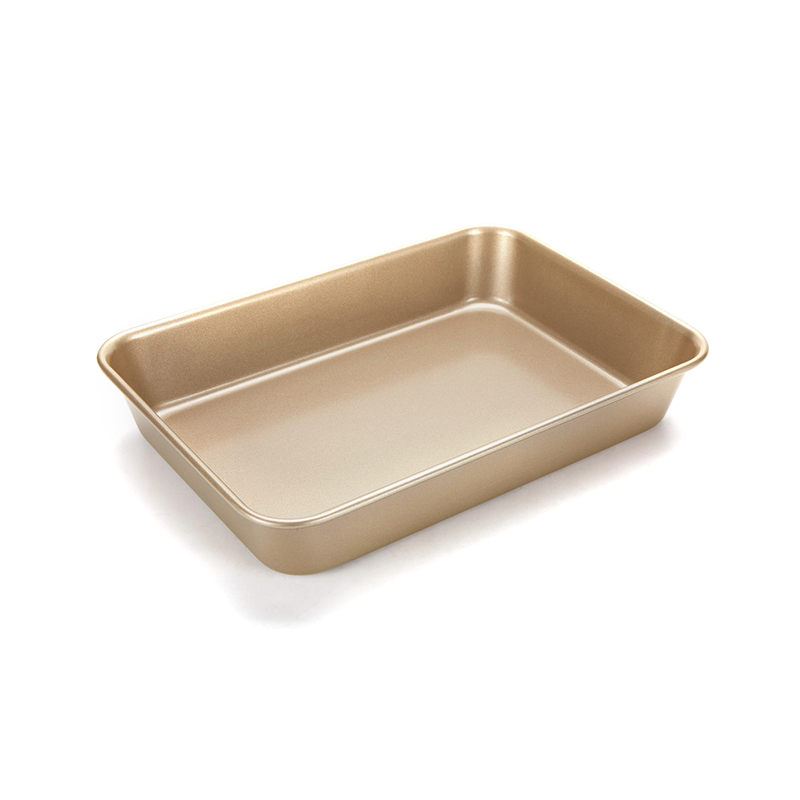 Molde rectangular dorado de acero al carbono