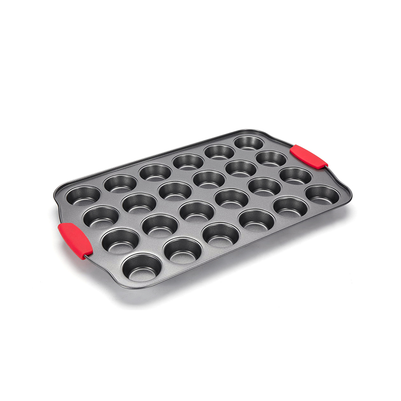 CH-4RGB010 Molde de 24 cavidades para muffins con mango de silicona