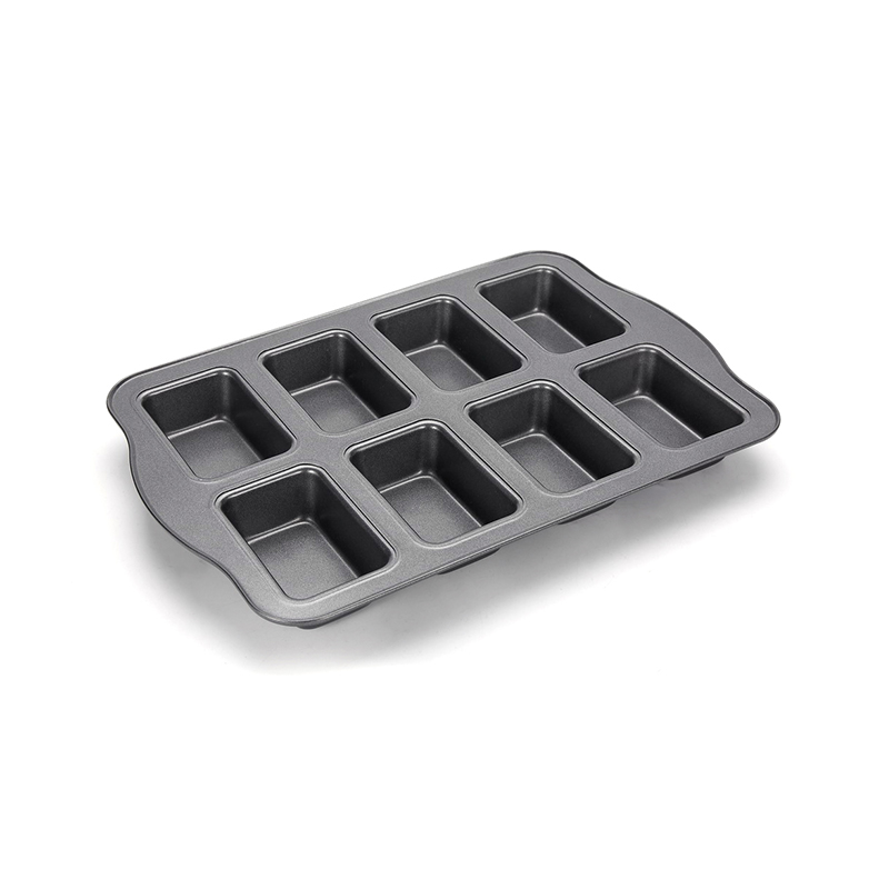 Molde antiadherente mini para pan de 8 cavidades