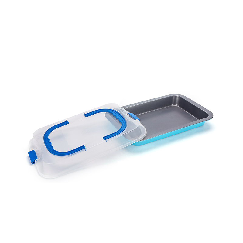 CH-3036G Molde rectangular con tapa para pasteles con asa ancha