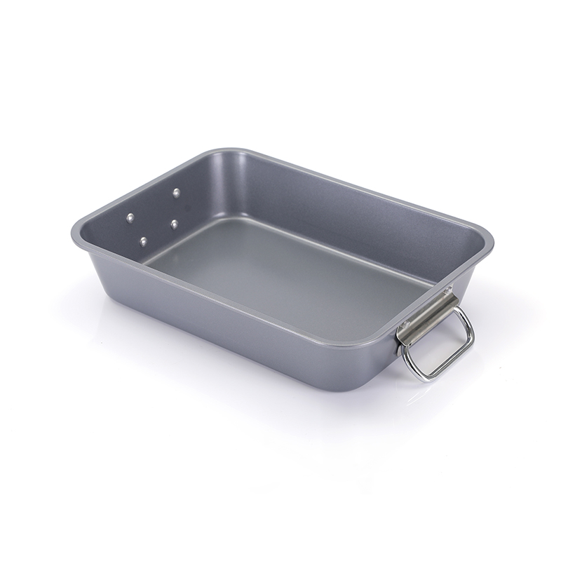 Bandeja para asado de acero al carbono con asas