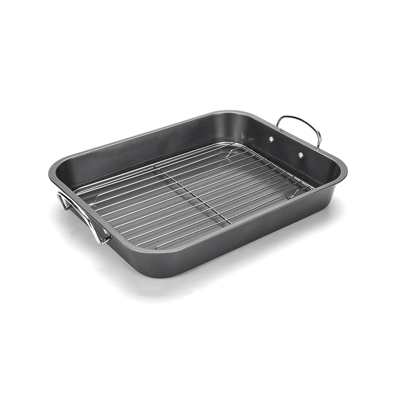 Bandeja para asar pavo con rejilla y asas