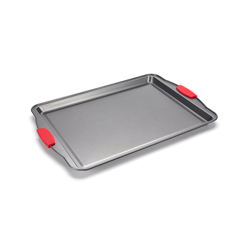 CH-4RG4330 Bandeja para galletas de acero al carbono con asas de silicona