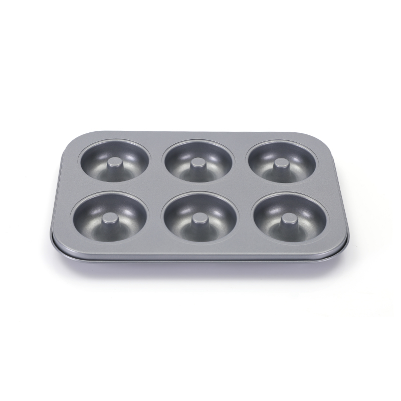 Molde de acero al carbono para donas de 6 cavidades