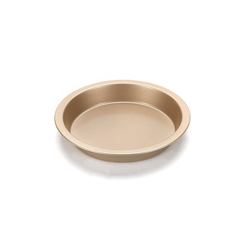 Molde dorado antiadherente con buen agarre para pizza