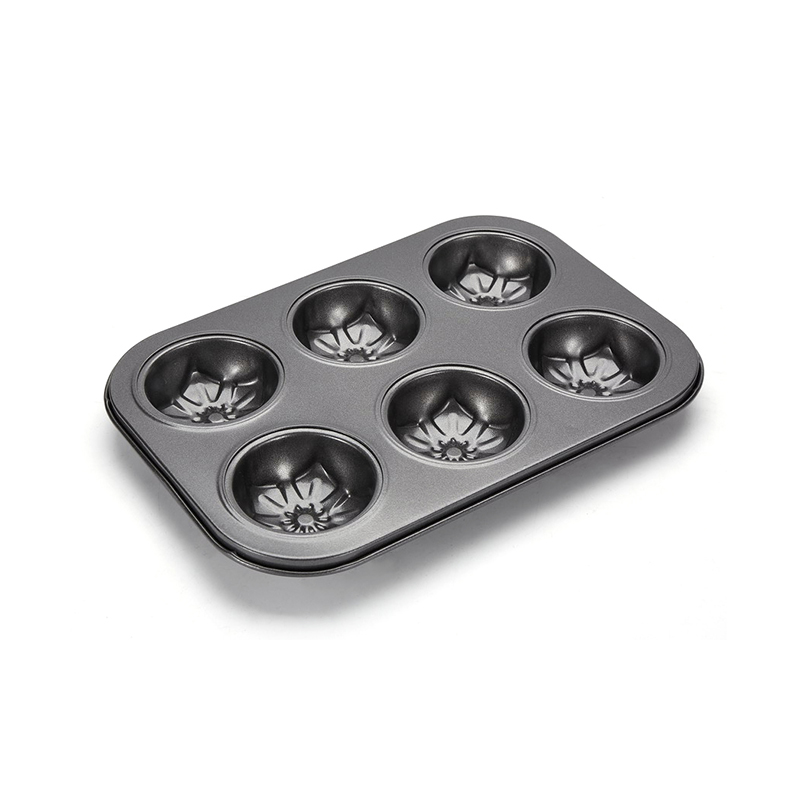 CH-B004-3 Molde para magdalenas estilo madeleine de 6 cavidades