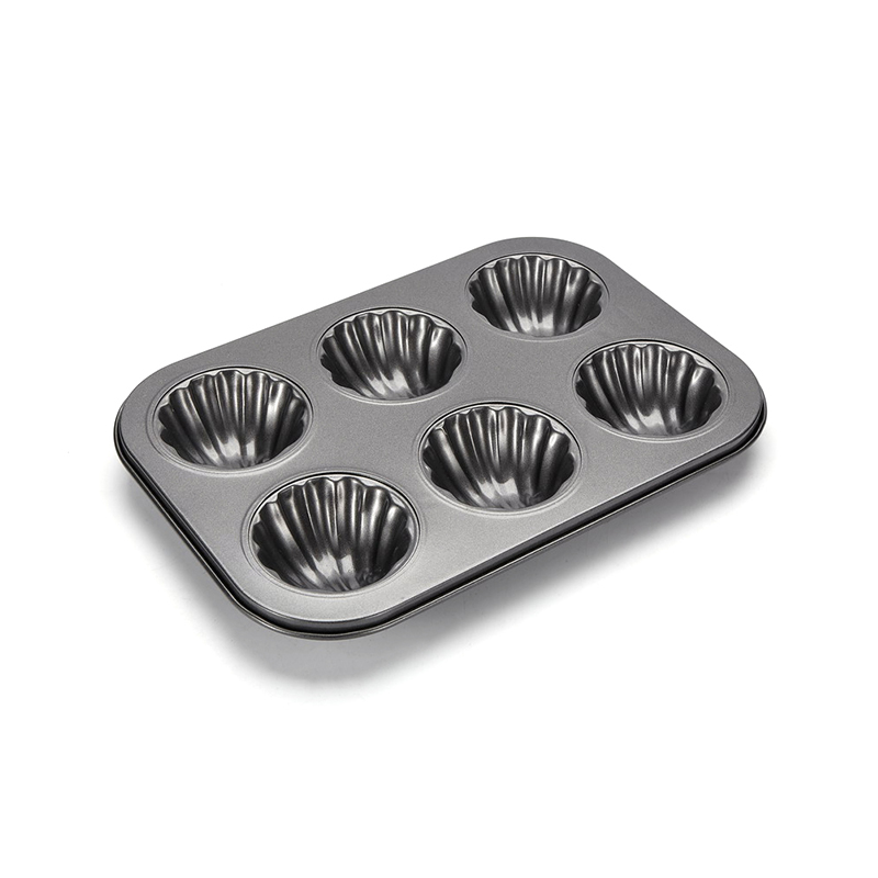 CH-B004-1 Molde para magdalenas en forma de concha de 6 cavidades