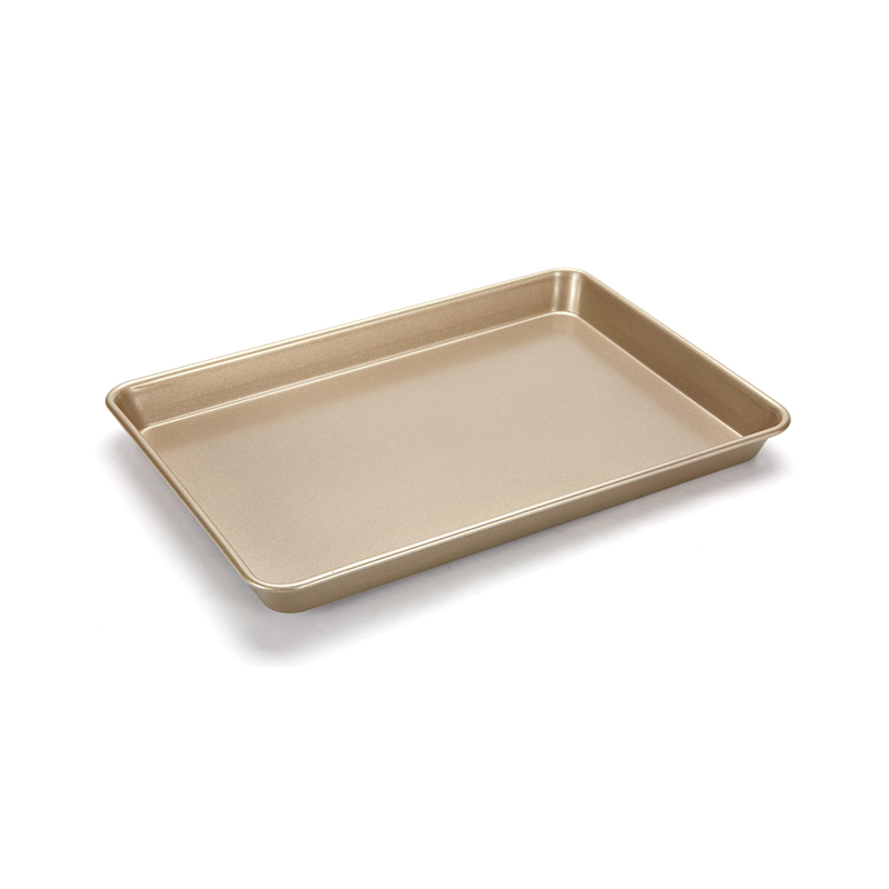 Bandeja para galletas dorada champagne de acero al carbono