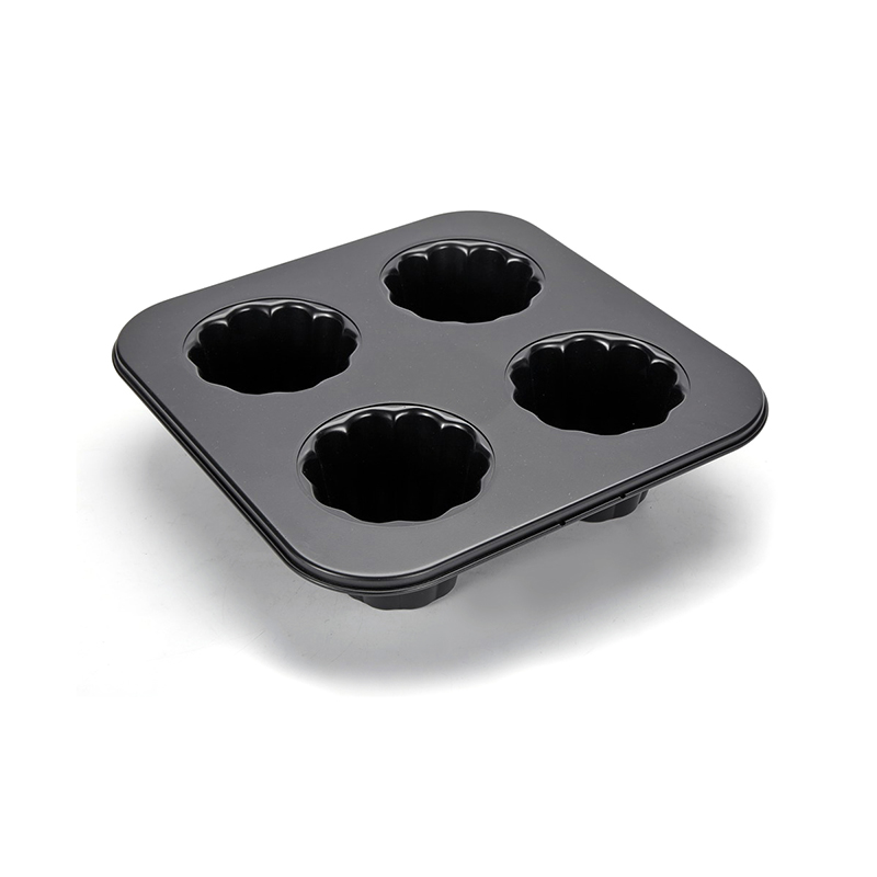 Molde para hornear pudín de 4 cavidades tipo canelé